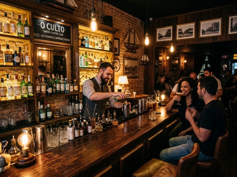 Speakeasy no Centro: O bar de alta coquetelaria escondido atrás de uma fachada de 1910.